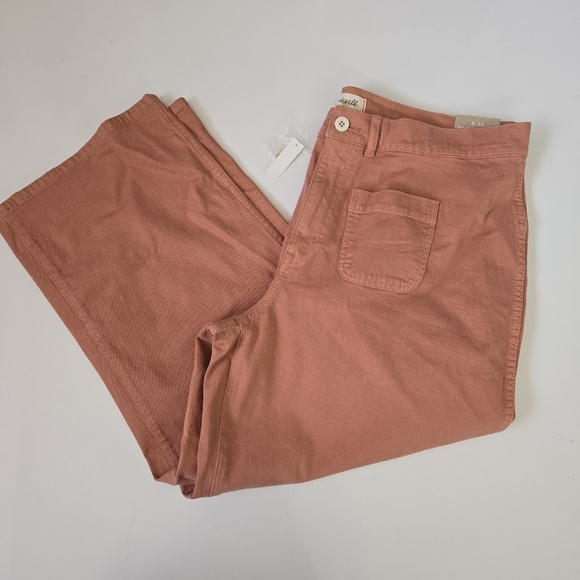 Madewell The Perfect Vntage Wide Leg Crop Pants Women's 33 Burnt Orange Fall NWT - Picture 12 of 12